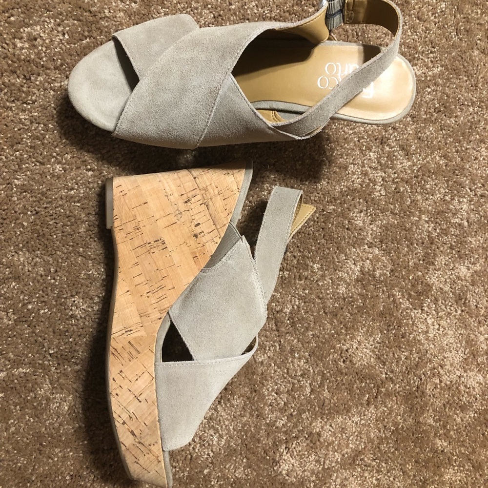 Suede wedges